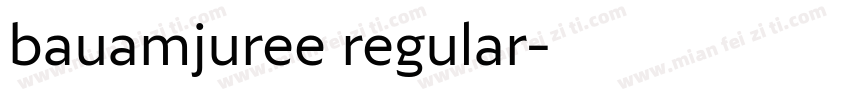bauamjuree regular字体转换